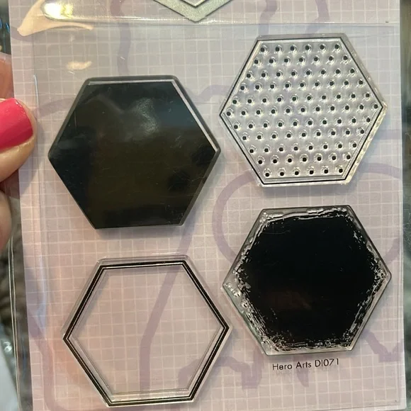 New Set of 2 thin metal die cuts and clear stamps for planner paper crafting - Picture 8 of 15